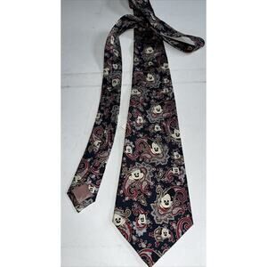 Vintage Disney Mickey Mouse Balancine "The Tie Works" Men's Silk Tie‎ USA Made